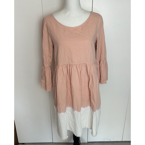 Anthropologie Holding Horses Lilibet Dip Dyed Ombre Relaxed Boho Dress Size 4 - Picture 3 of 11